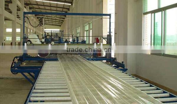 Corrugated fiber glass sheet roof construction material