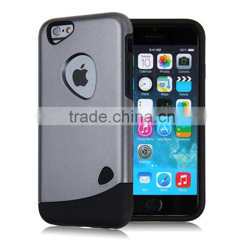 Wholesale 2 in 1 hybrid PC and TPU combo case for iPhone 6 plus 5.5 inch
