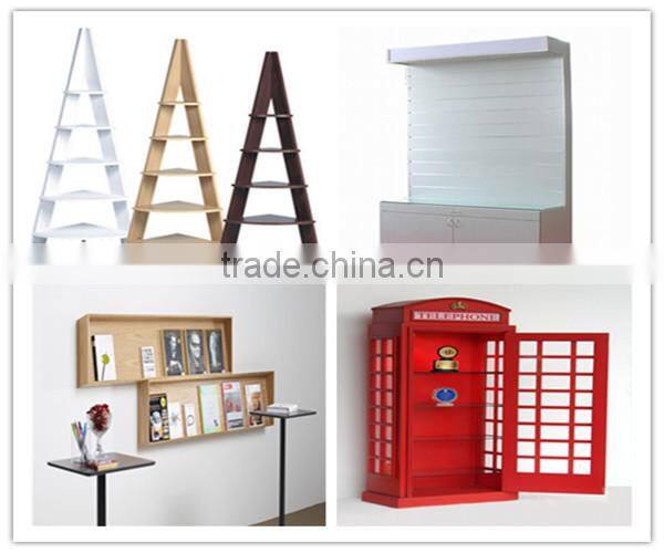 Supermarket 4 Tier Wood Display Shelf