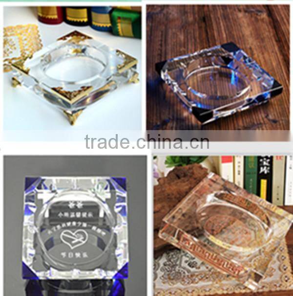 new design engraved crystal ashtray