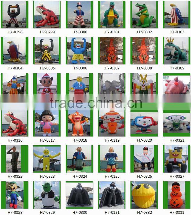 Custom cartoon character for advertisement, advertisement inflatable cartoon, inflatable cartoon character