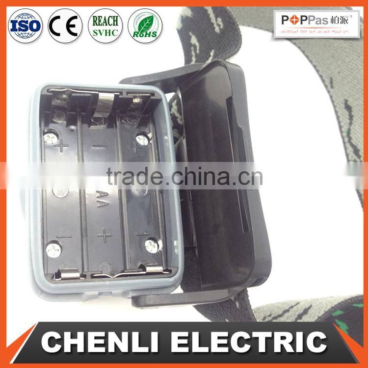 Poppas T10 3AAA battery operated outdoor waterproof camping running walking flashlight headlamp