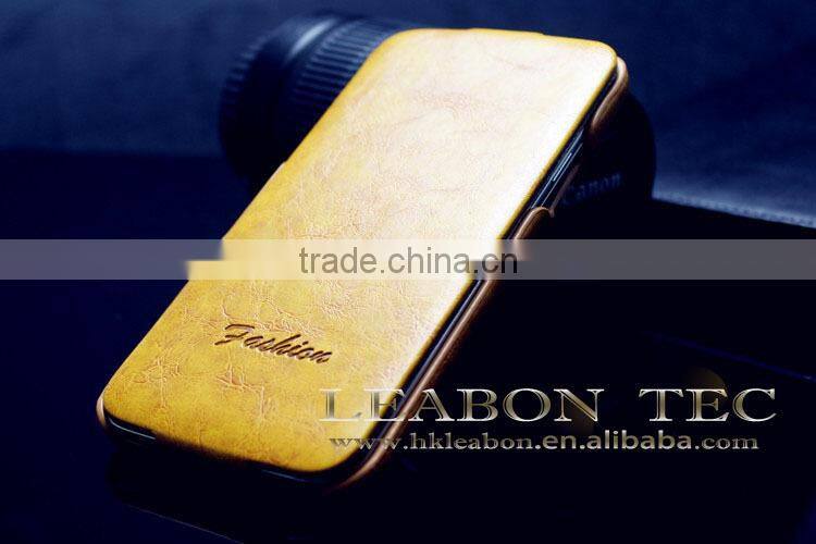 Slim Leather Magnetic Clasp Flip Hard Case,leather hard Cover For Samsung Galaxy S5 I9600 case, mobile phone case