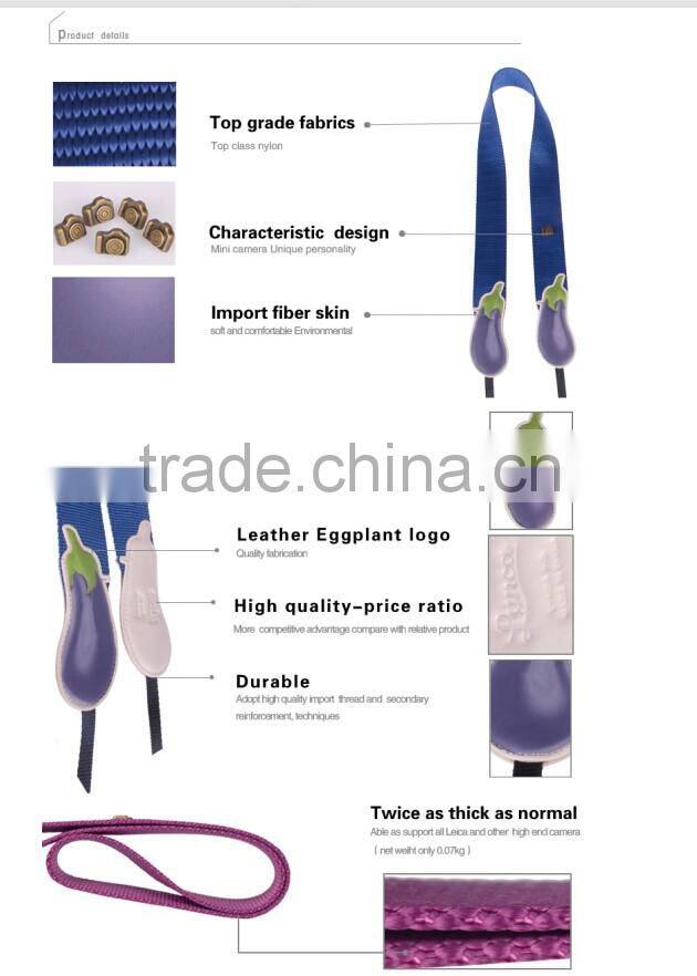 Navy Blue Camera Strap Aubergine Icon Leather For DSLR for Nikon for Canon for Sony LM-08 custom leather camera strap