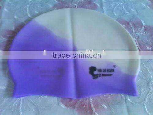 Eco-friendly Rainbow silicone swimming caps for long hairs