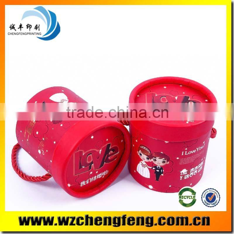 round cardboard cylinder gift box