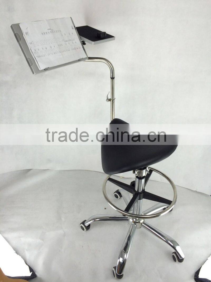 PU saddle shape guitar chair with adjustable computer desk