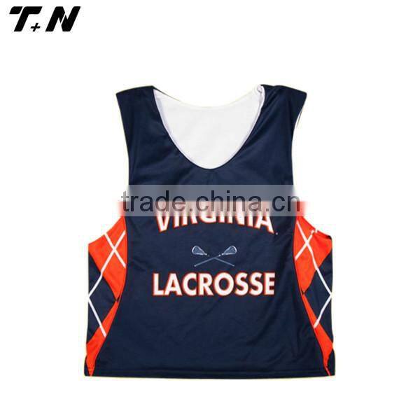 top quality colleage training lacrosse jersey/tank tops with reversible