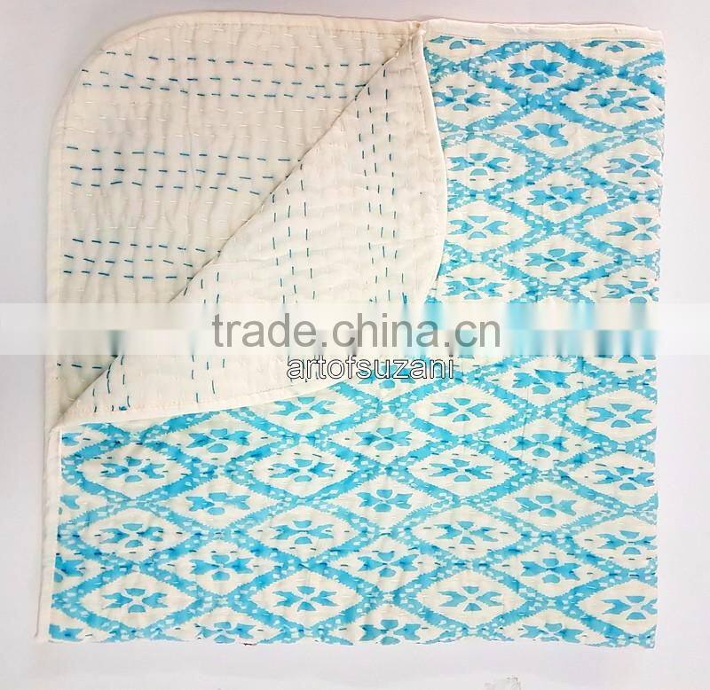 Cotton Baby Hand Block Printed quilts/bedspread/bed sheets Bird Print