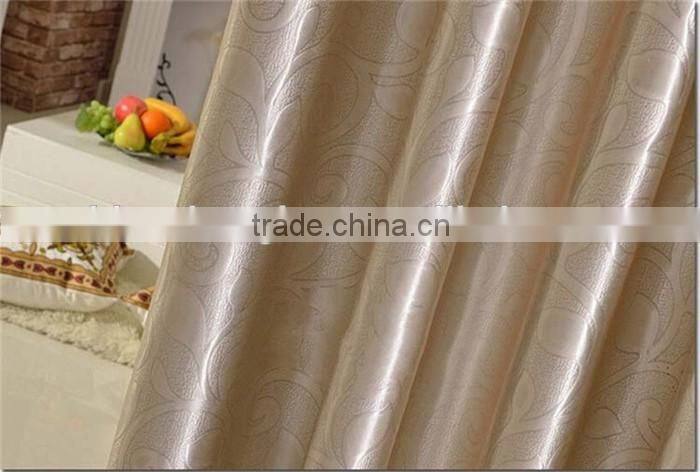 New designs jacquard blackout silk curtain fabric for hotel