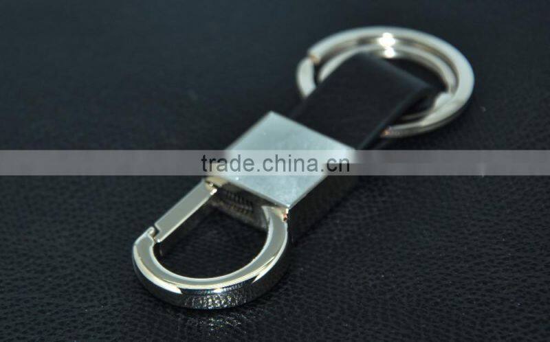 Custom keychain and custom metal keychain and leather keychain with 2 rings