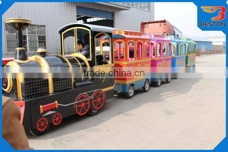 alibaba for kids game amusement rides electric fiberglass trackless train for sale