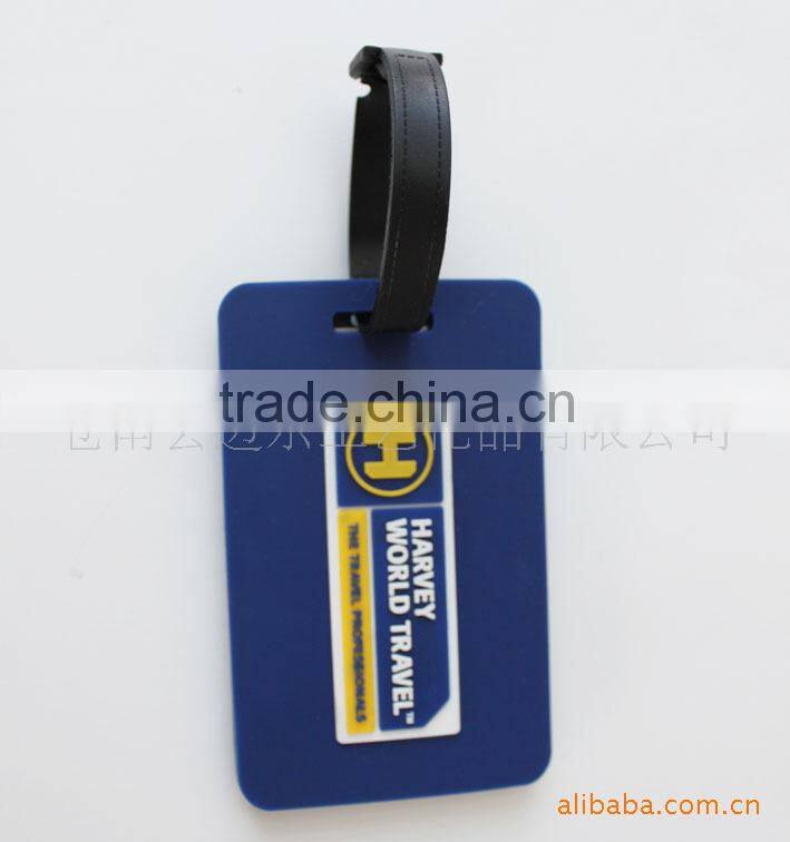 customized PVC soft plastic luggage tag cute funny luggage tags boxbag tags
