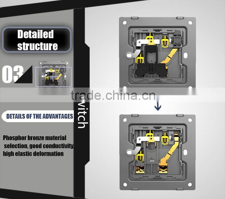 2016 Hot Design PC White touch delay wall switch