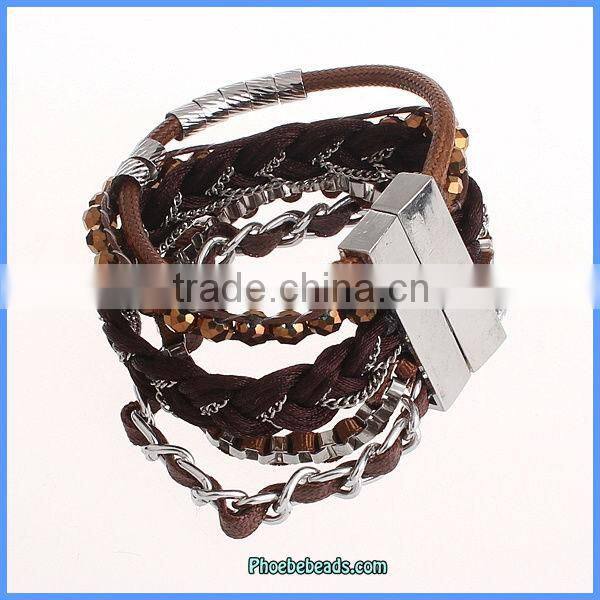Wholesale Ready Stock Punk Style Braided Multilayer Leather Festival Bracelet FHB-005A