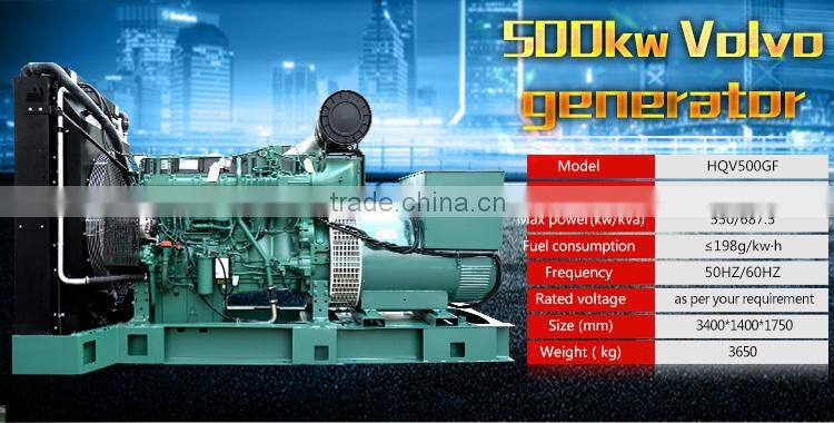 500kw fast delivery diesel geneset, low fuel consumption generator from china supplier for sale