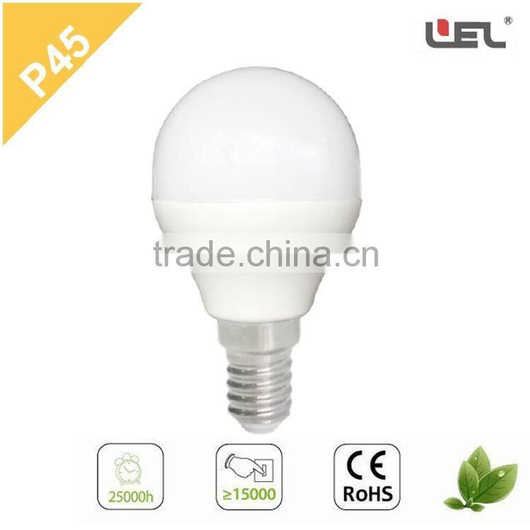 led bulb lamp CE-approved P45 E14 3W ceramic bongs Plastic Housing Globe LED Light Bulb led light bulb speaker