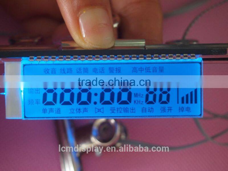 gray China manufacture 7 segment 6digit lcd display