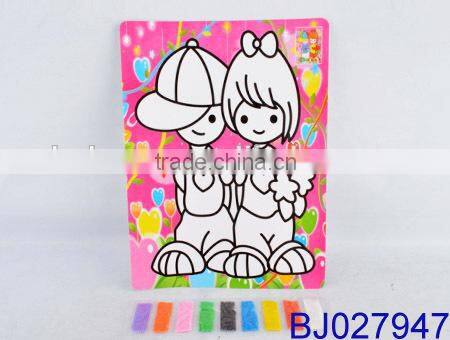 Very cheap kid toy funny intelligent diy sand art kit