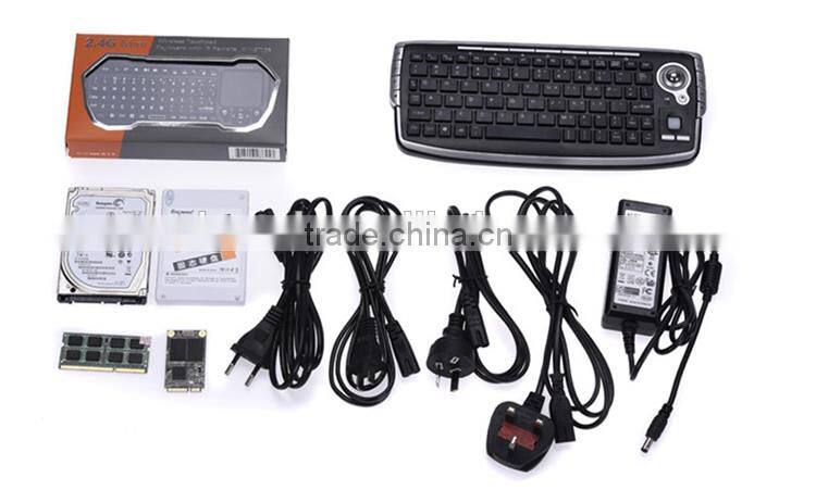 Top Quality Wholesale 1*Mini PCIE Msata SSD+1* 2.5" HDD/SSD Minicomputer Htpc 1080P