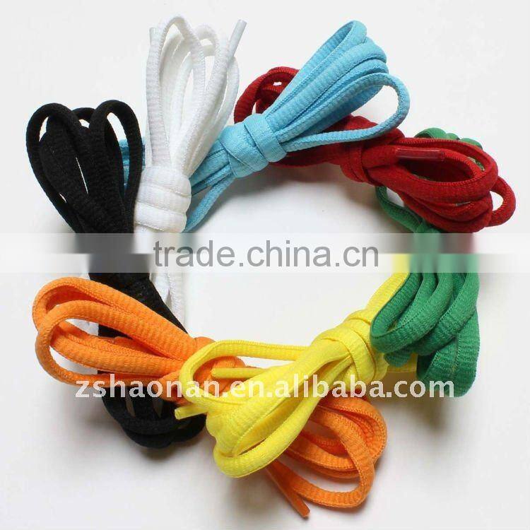 High quality fashion customized flat waxed shoelaces