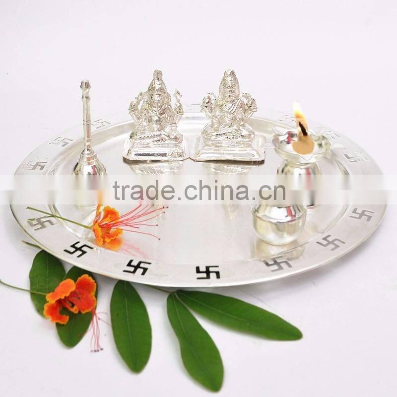 silver puja thali wedding gifts