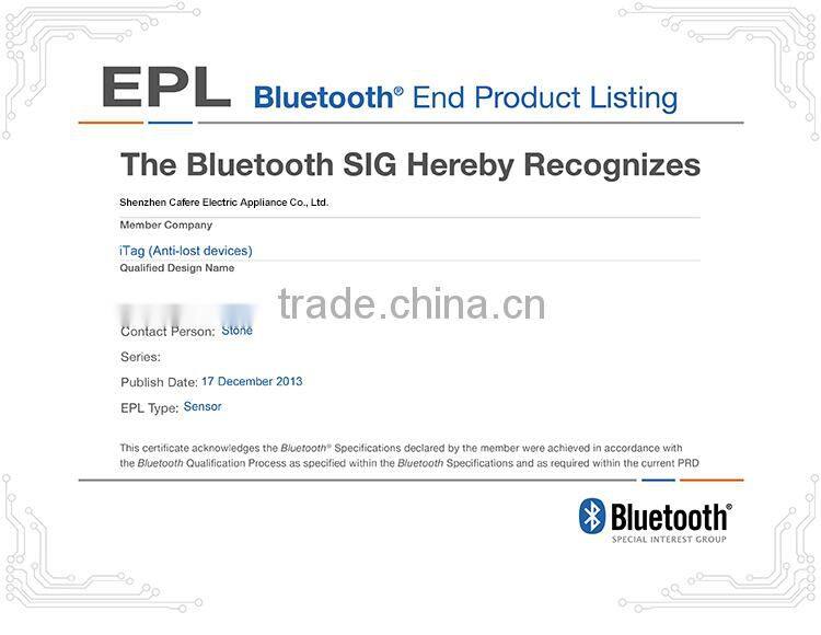 Intelligent Bluetooth 4.0 Anti-lost Tracking Tag Alarm Patch for Android Smartphone