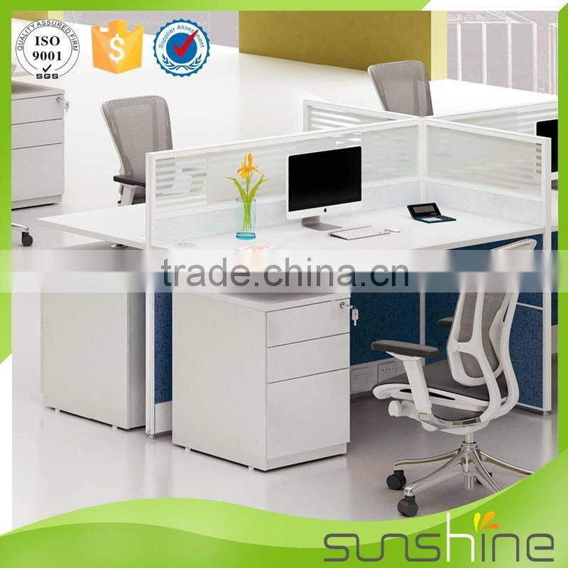 Modular office furniture 4 person workstation desk partition staff room
