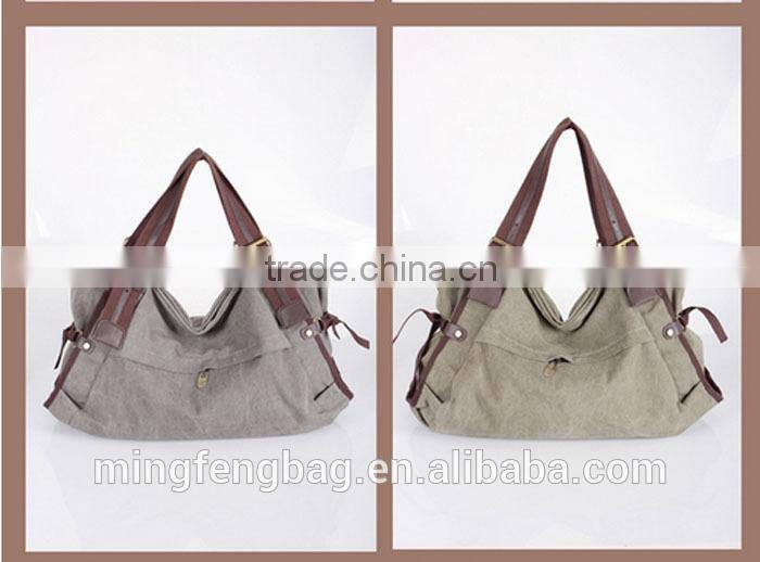 Custom Women Tote Fashion Messenger Canvas Travel Bag