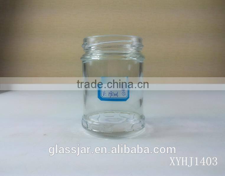 Clear honey glass jar