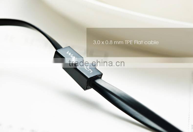 WHF-110 Flat Cable In-Ear Metal Earphones with Microphone and ON/OFF Remote for gift