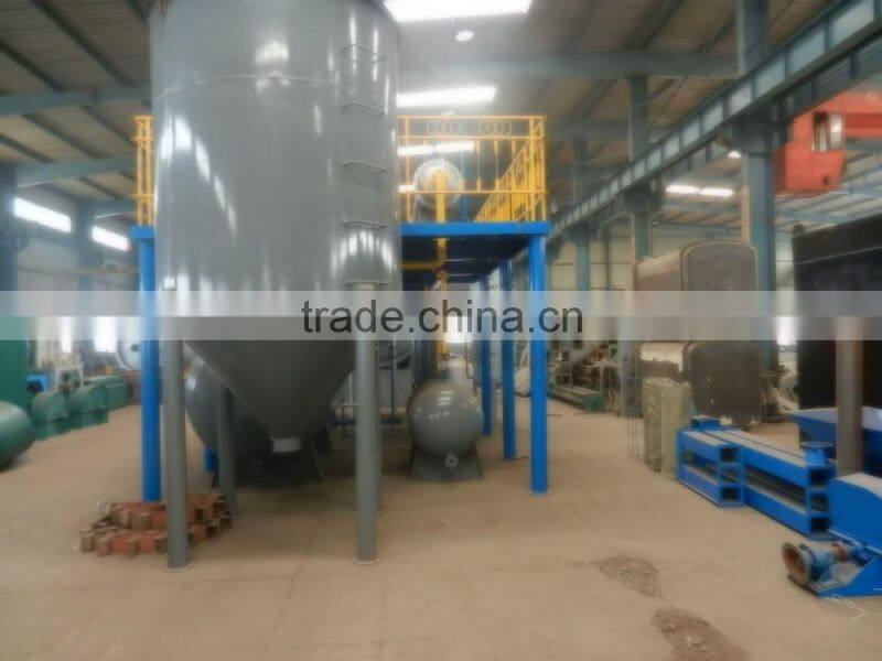extracting carbon black and steel wire fuel oil from tyre pyrolysis machine