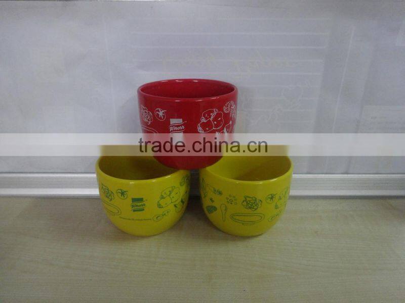 ceramic bowl with printing