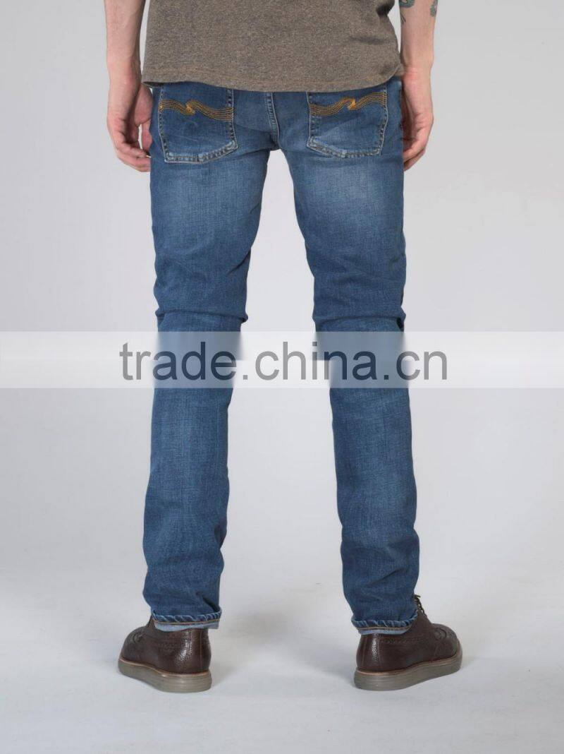 slim fit comfortable materials stretch denim pants JX023