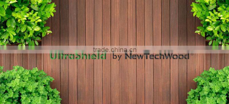 Composite outdoor decking tiles, UltraShield QuickDeck by NewTechWood