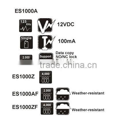 125KHz card reader access control with time delay function