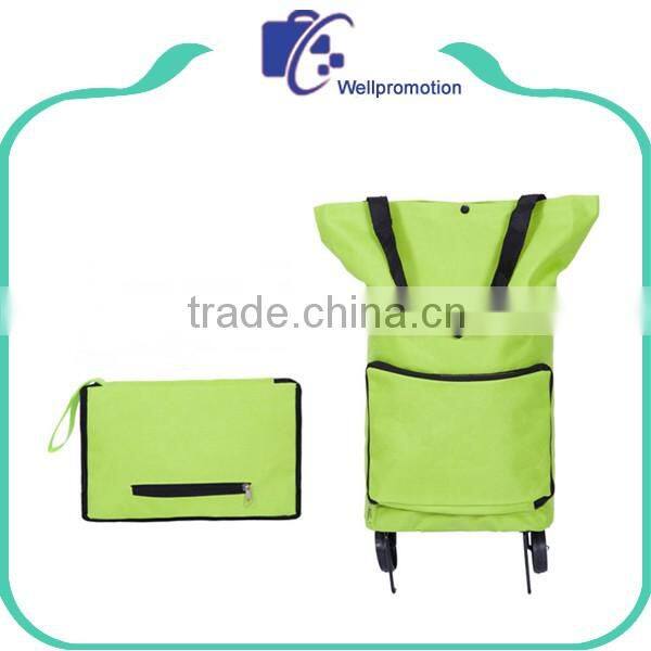 Polyester foldable supermarket trolley bag