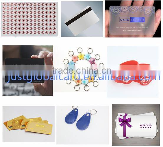 HF printable Contact sle4442 plastic pvc smart card Hybrid smart card vip card with signatare panel