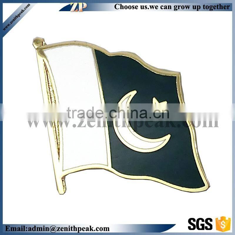 enamel flag shape metal lapel pin