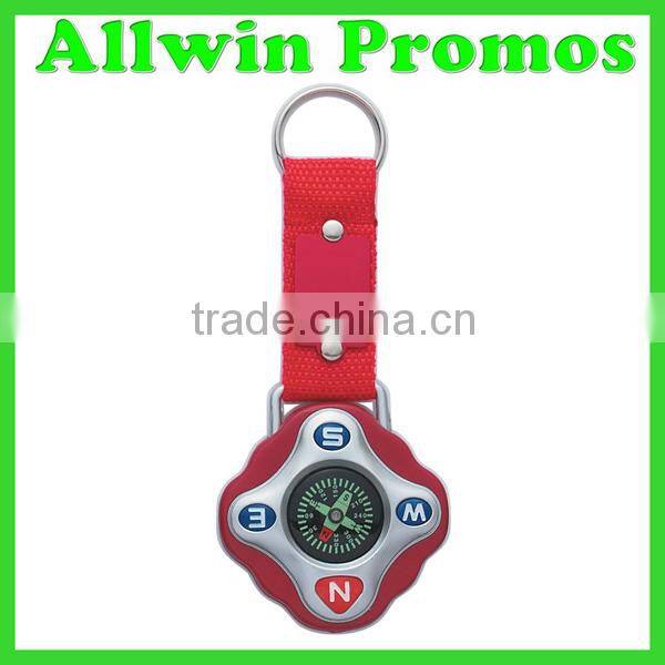 Promotional Mini Plastic Compass with Lanyard Keychain