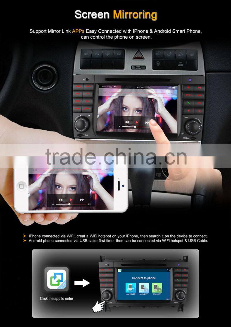 Ownice c300 Car DVD Radio for Mercedes Benz A-W169 B-W245 with GPS,support IPOD TV Function multimedia TMPS mirror link