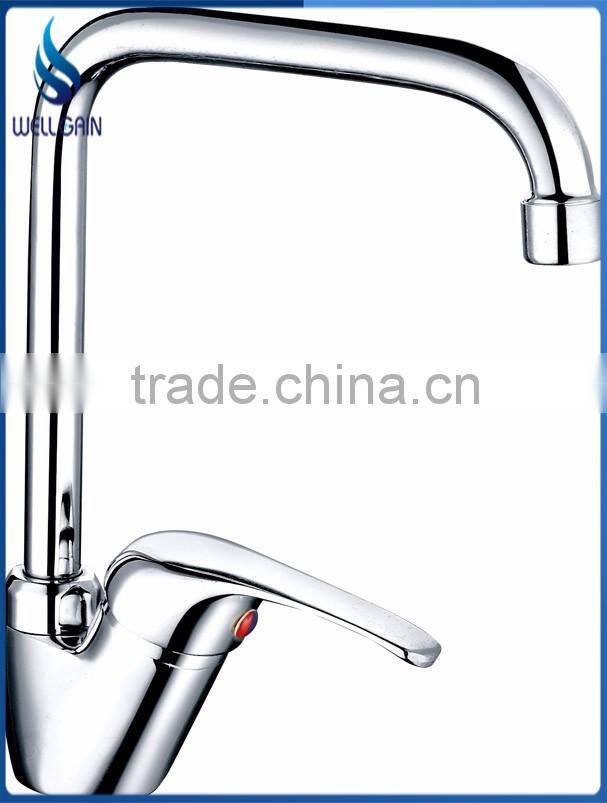 Classic lavatory single zinc handle brass body basin faucet decked chrome plating wash basin mixer