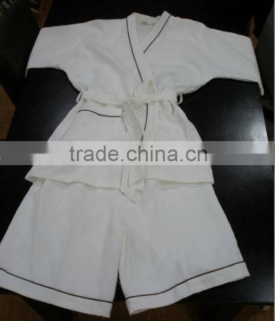 Waffle Bathrobe Cotton Robe Spa Beauty Salone Robe