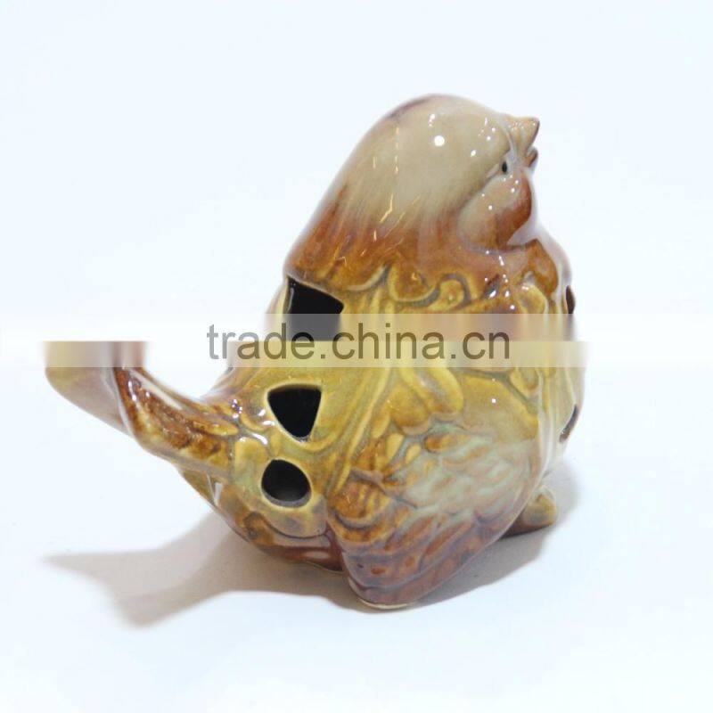 Wholesale customized graden decoration ceramic bird figurine