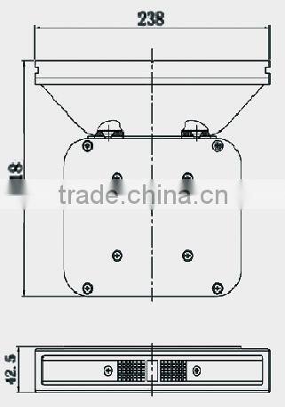 HS-150D 150W ABS Cover Square Car Alarm Speaker with aux audio input