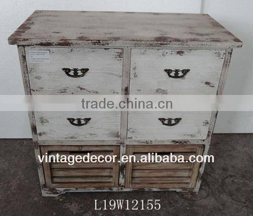 Pull out drawers vintage antique cabinet with unique design