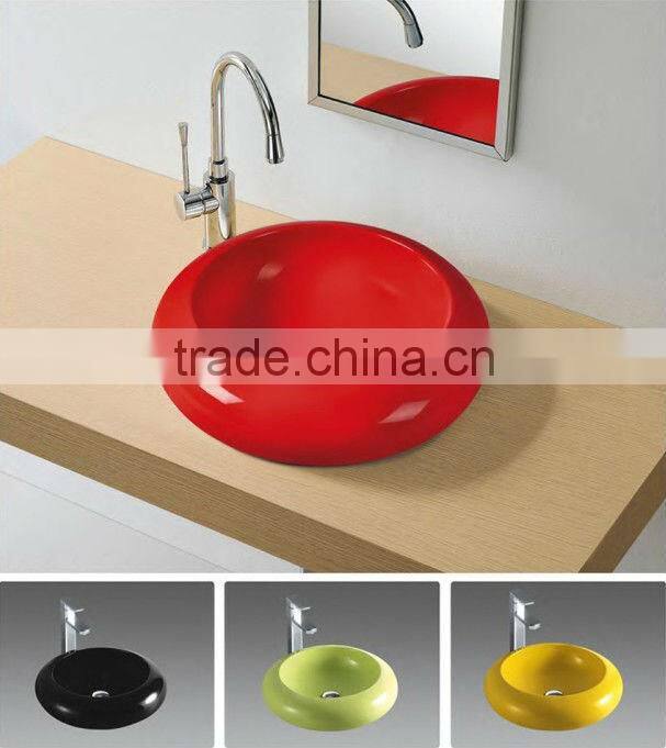 Round sanitary art basin