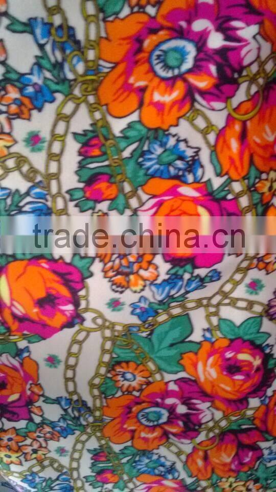 printed nylon and spandex fabric