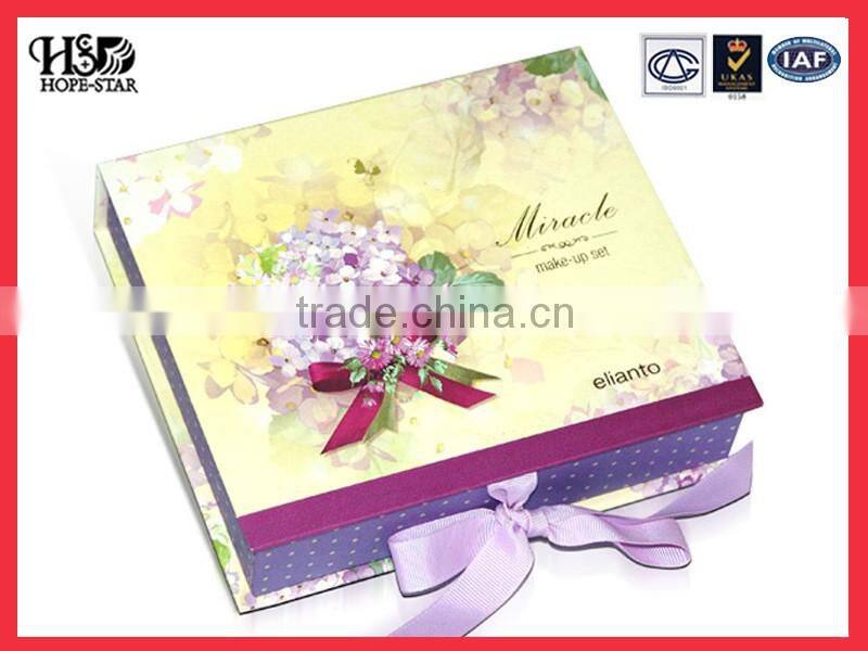 Colorful Fancy Cosmetic Gift Box Hotsales/ Cosmetic gift set packaging box