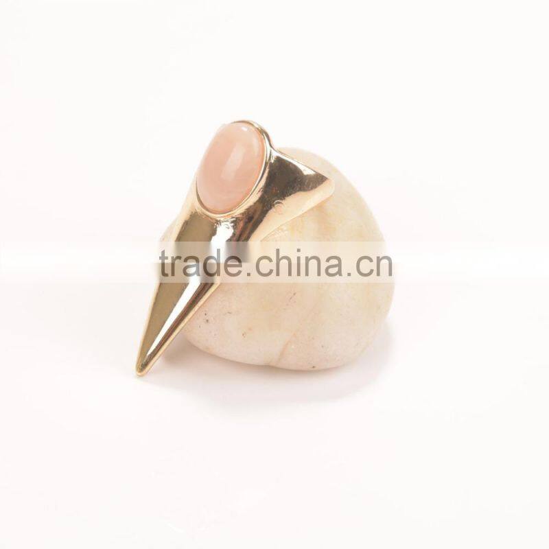 New Designs Fingernail Shaped Fake Gold Ring